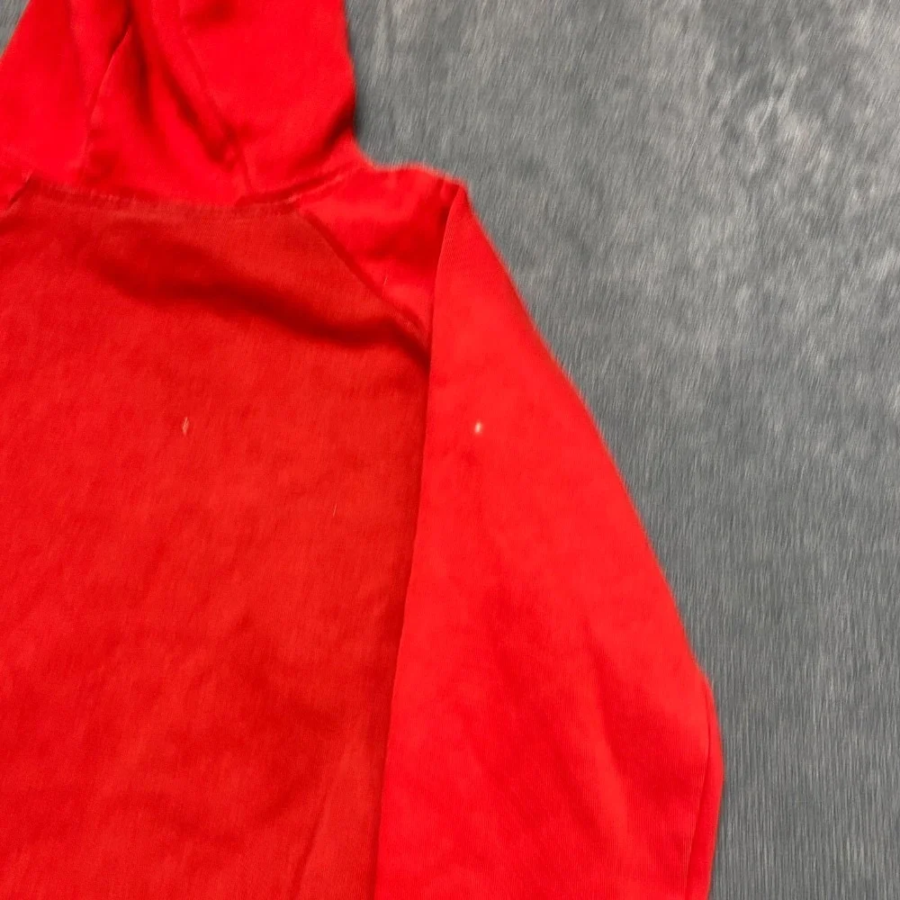 Nike 3Brand Hoodie Boys XL 13-15Yrs Red Fleece Lined Raglan Sleeve Pullover